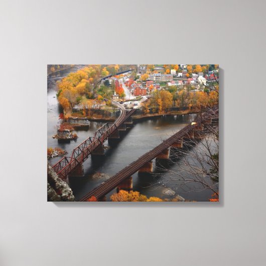 Harpers Ferry im Herbst Leinwanddruck (Vorderseite)