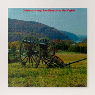 Harpers Ferry Old Cannon. West Virginia. Jigsaw Pu Puzzle