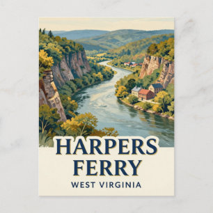 Harpers Ferry West Virginia Appalachen Postkarte