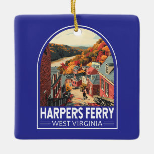 Harpers Ferry West Virginia Reise Kunst Vintage Keramikornament