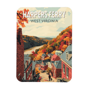 Harpers Ferry West Virginia Reise Kunst Vintage Magnet