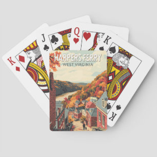 Harpers Ferry West Virginia Reise Kunst Vintage Spielkarten
