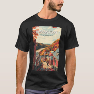Harpers Ferry West Virginia Reise Kunst Vintage T-Shirt