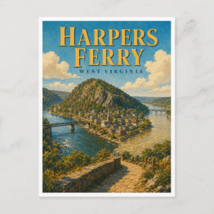 Harpers Ferry West Virginia The Point GeoSaga Postkarte