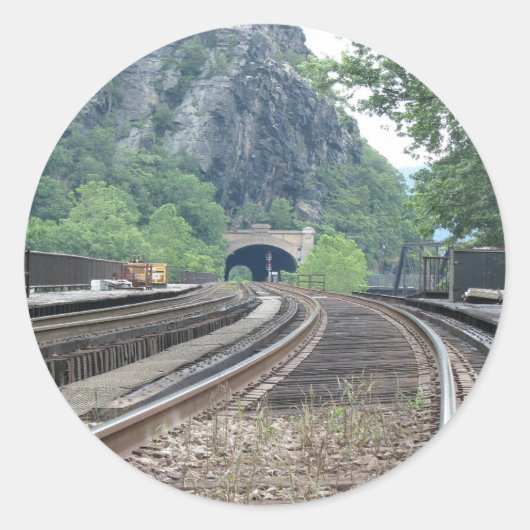 Harpers Ferry WV Railroad Tracks Stickers (Vorderseite)