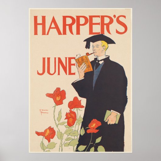 Harpers Magazine Vintag Front Cover Poster (Vorne)