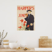 Harpers Magazine Vintag Front Cover Poster (Küche)