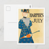 Harper's Titelblatt Juli 1896 Postkarte (Vorne/Hinten)