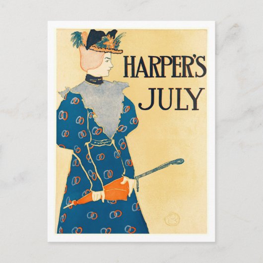 Harper's Titelblatt Juli 1896 Postkarte (Vorderseite)