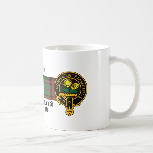 Harperschottische Wappen- und Tartan-Tasse Kaffeetasse (Rechts)