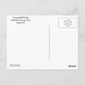 Harpersfield Covered Bridge Ashtabula Landkreis Oh Postkarte (Rückseite)