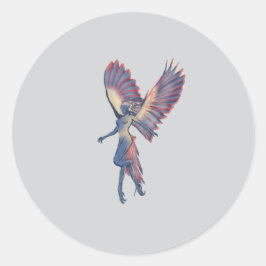 Harpie Runder Aufkleber