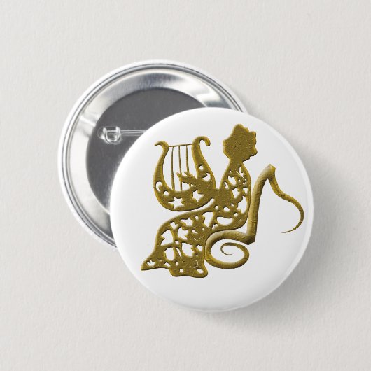 Harpist Button (Vorne & Hinten)