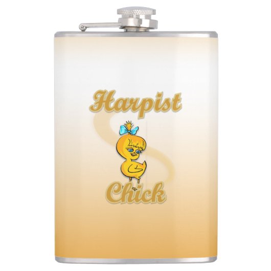 Harpist Chick Flachmann (Vorderseite)