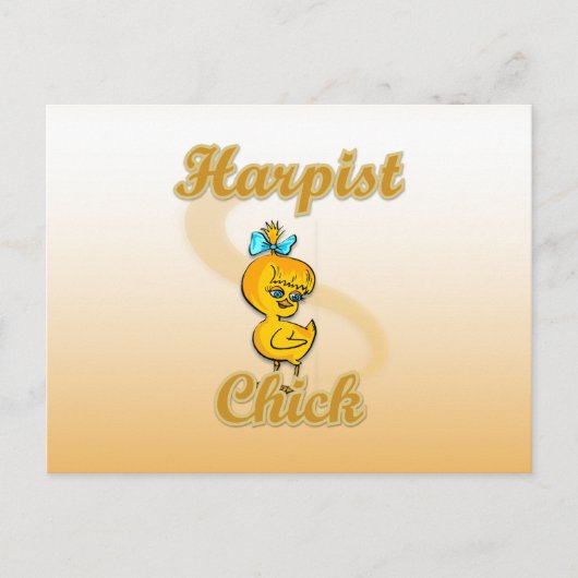 Harpist Chick Postkarte (Vorderseite)