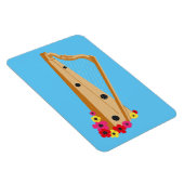 Harpist Floral Harp Hübsch Magnet (Rechte Seite)