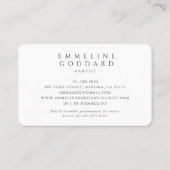 Harpist Harp Musician Teacher Visitenkarte (Rückseite)