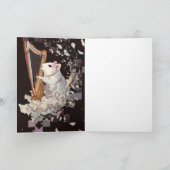 Harpist Rat Greeting Card – Minimal Elegance Karte (Innenseite)