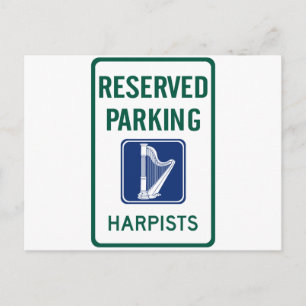 Harpists Parking Postkarte