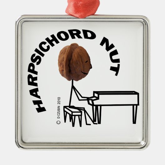 Harpsichord Nut Ornament Aus Metall (Vorne)
