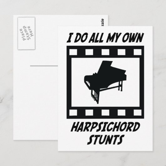 Harpsichord Stunts Postkarte (Vorne/Hinten)