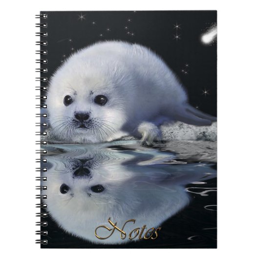 Harpsiegel, Aurora & Ice Floß Wildlife Notebook Notizblock (Vorderseite)
