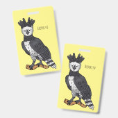 Harpy-Adler-Cartoon Ausweis (Vorder- & Rückseite)