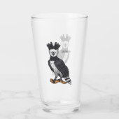 Harpy-Adler-Cartoon Glas (Rückseite)