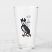 Harpy-Adler-Cartoon Glas (Vorderseite)