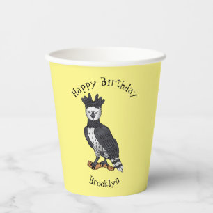 Harpy-Adler Cartoon-Illustration Pappbecher