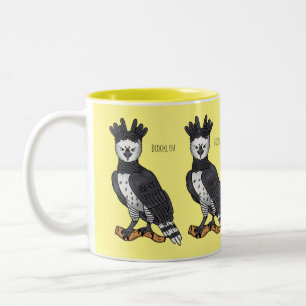 Harpy-Adler-Cartoon Zweifarbige Tasse