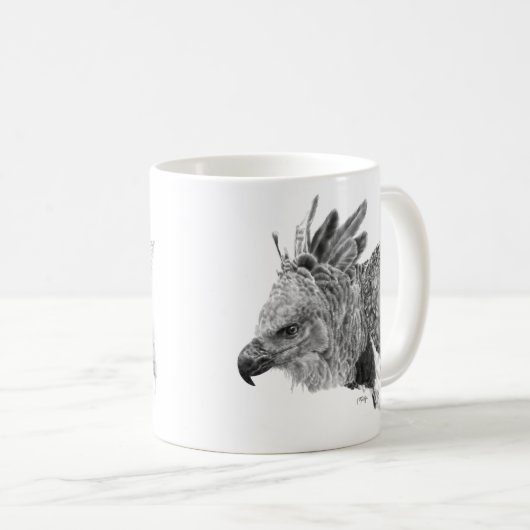 Harpy-Adler-Zeichnen Kaffeetasse (VorderseiteRechts)