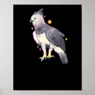 Harpy Eagle Art Sticker Poster