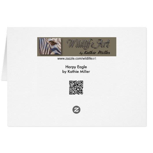 Harpy Eagle Zeichnend (Rückseite Horizontal)