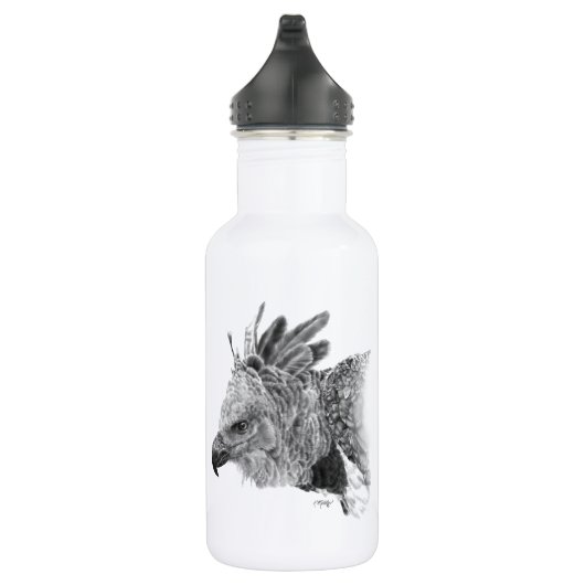 Harpy Eagle Zeichnend Edelstahlflasche (Rechts)