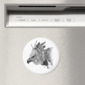 Harpy Eagle Zeichnend Magnet (In Situ (Geschirrspüler))