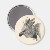 Harpy Eagle Zeichnend Magnet (Vorderseite/Rückseite)