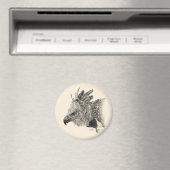 Harpy Eagle Zeichnend Magnet (In Situ (Geschirrspüler))