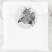 Harpy Eagle Zeichnend Runder Aufkleber (Tasche)