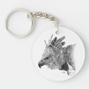 Harpy Eagle Zeichnend Schlüsselanhänger