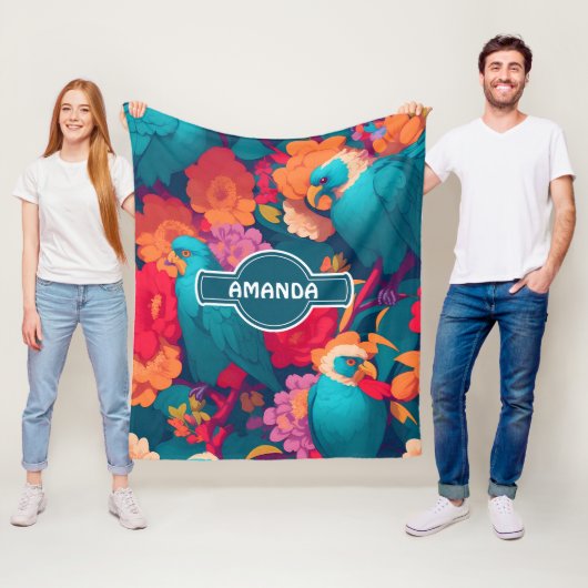 Harpy Floral Personalisiertes Muster Fleecedecke (Beispiel)