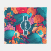 Harpy Floral Personalisiertes Muster Fleecedecke (Vorderseite (Horizontal))