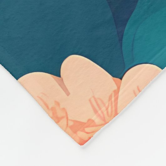 Harpy Floral Personalisiertes Muster Fleecedecke (Ecke)