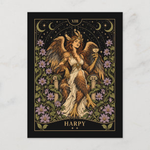 Harpy, Sternenlicht-Tarot-Kunst Postkarte