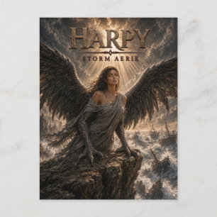 Harpy Sturm Aerie Dark Cinema Postkarte