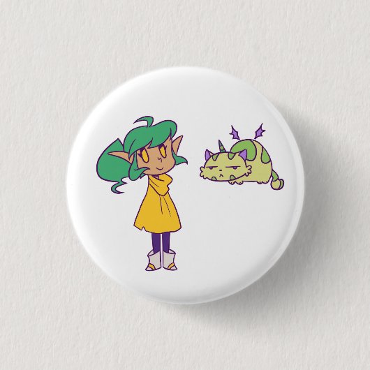Harpy und Kürbis Button (Vorderseite)