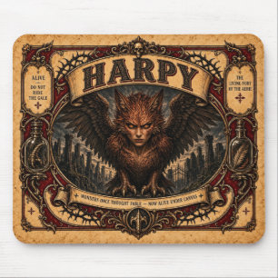 Harpy, Vintage-Zirkus-Monster Mousepad