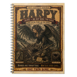Harpy, Vintage-Zirkus-Monster Notizblock