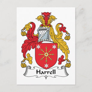 Harrell Familienwappen Postkarte