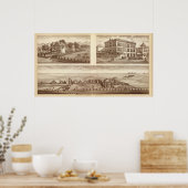 Harrell ranches, bank, Visalia, Cal Poster (Küche)